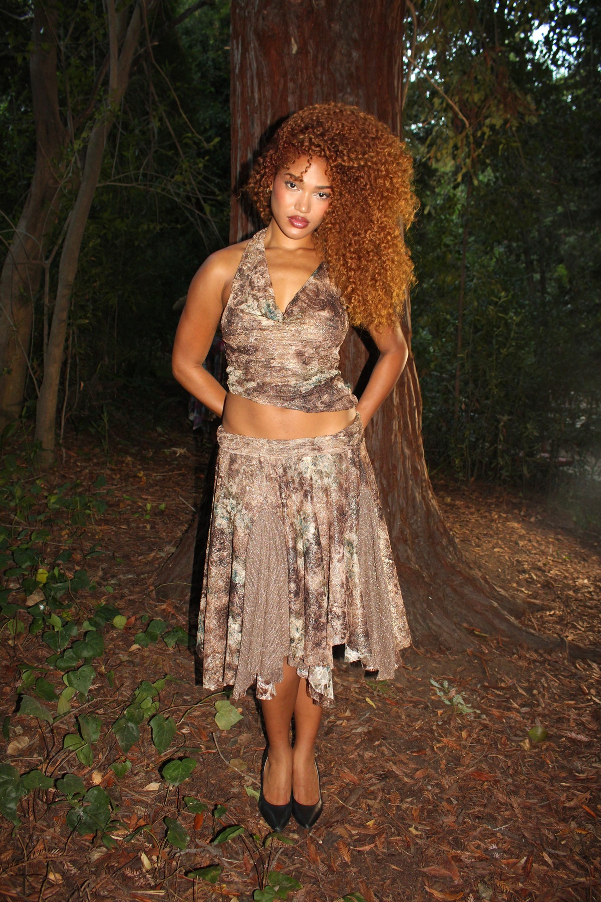 The "I Spy" Collage Midi Skirt- Collectors Edition