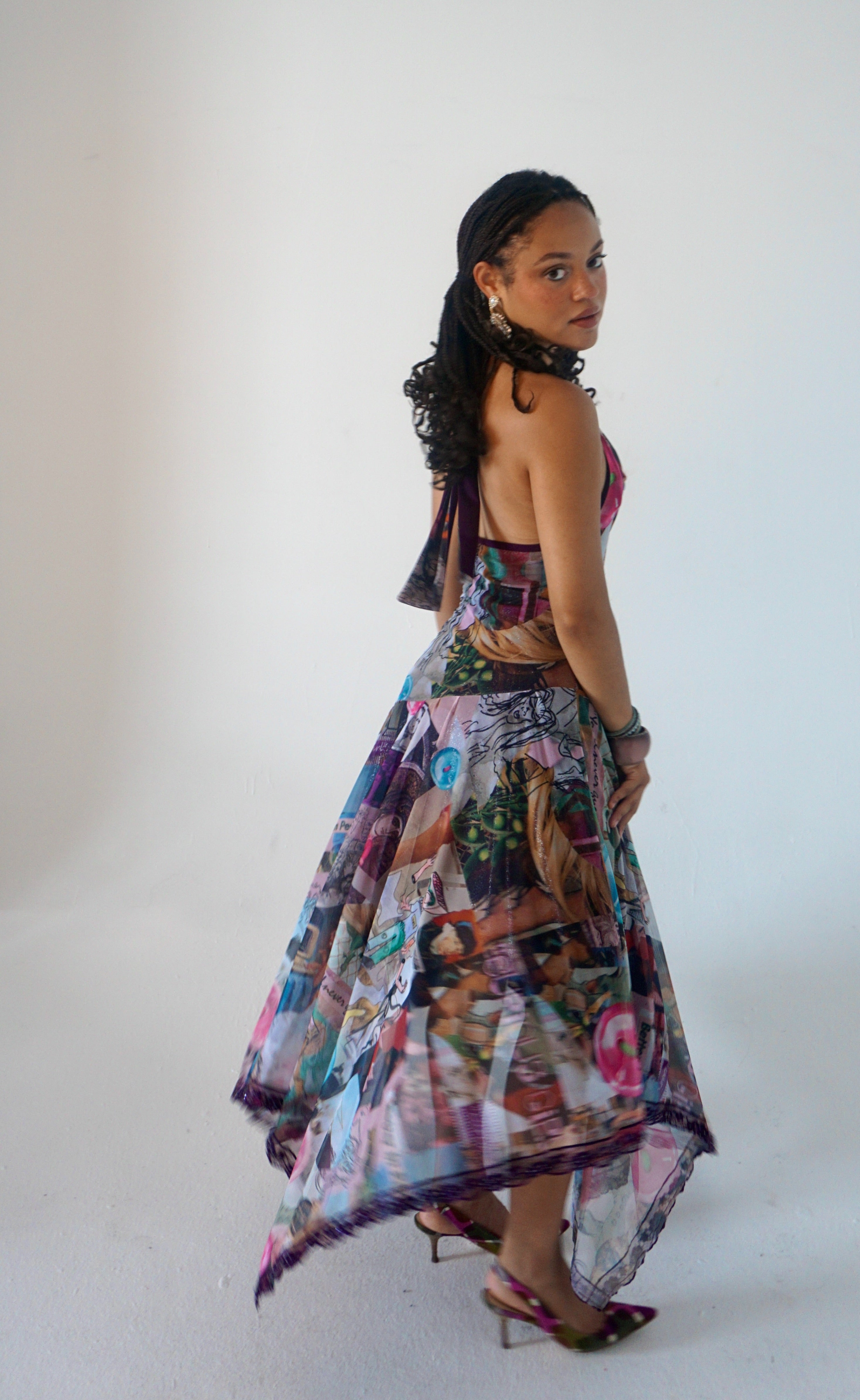 The “I spy” collage dress