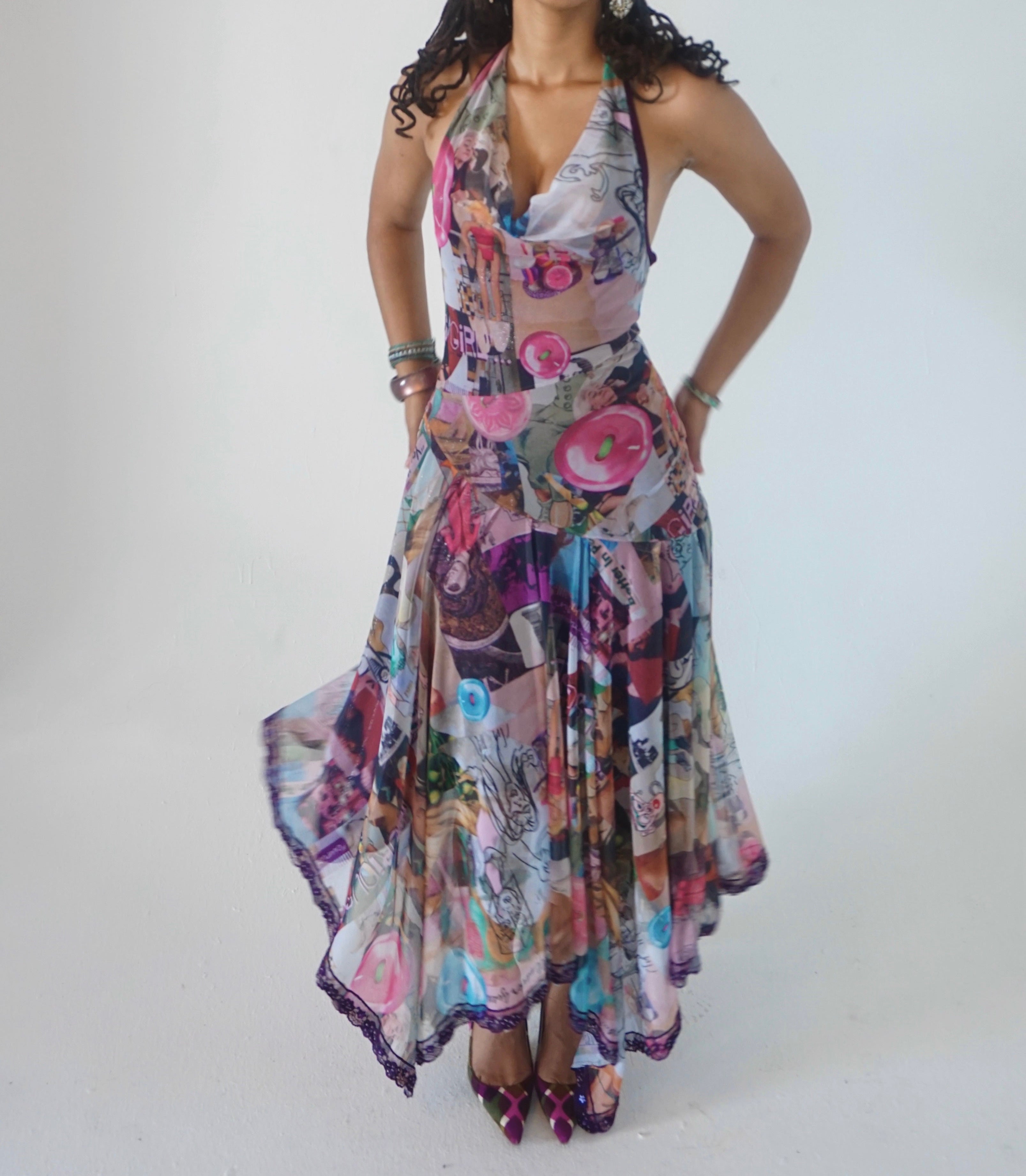 The “I spy” collage dress
