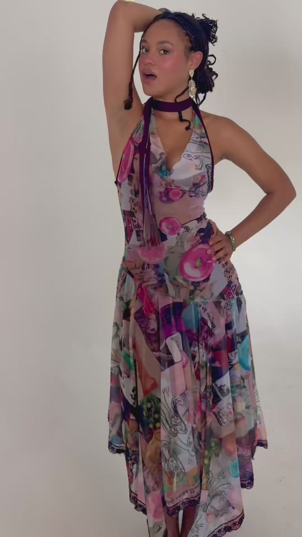 The “I spy” collage dress