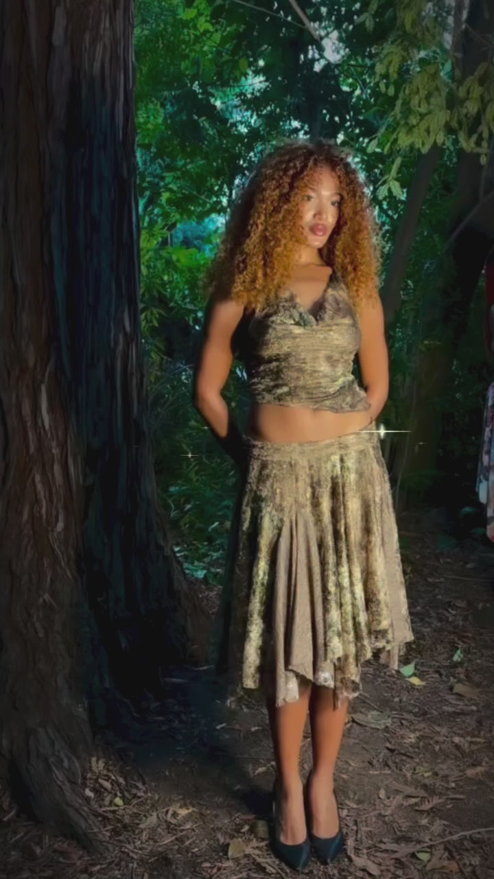 The "Pixie Hollow" Asymmetrical Midi Skirt